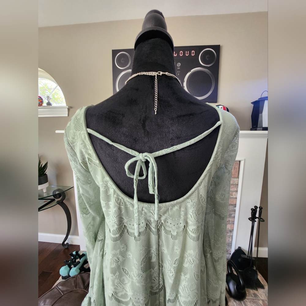 Altar'd State Long flared sleeves, lace mini dress.Size Small